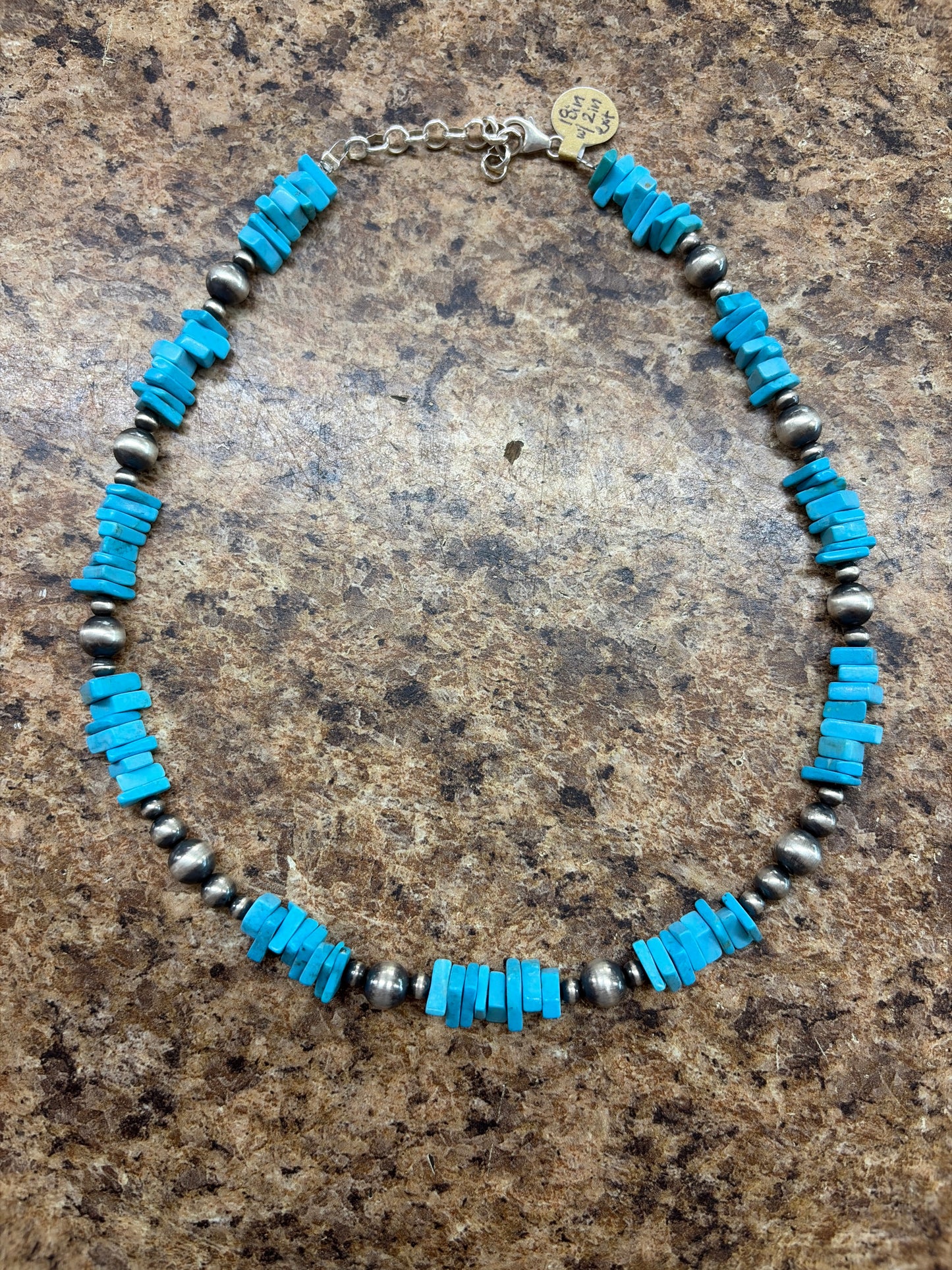 Turquoise chip necklace