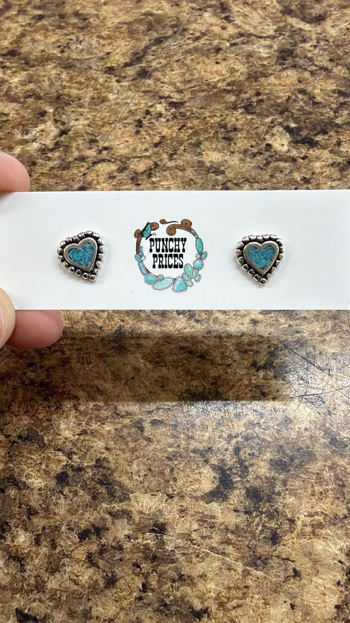 Crushed Turquoise Hearts