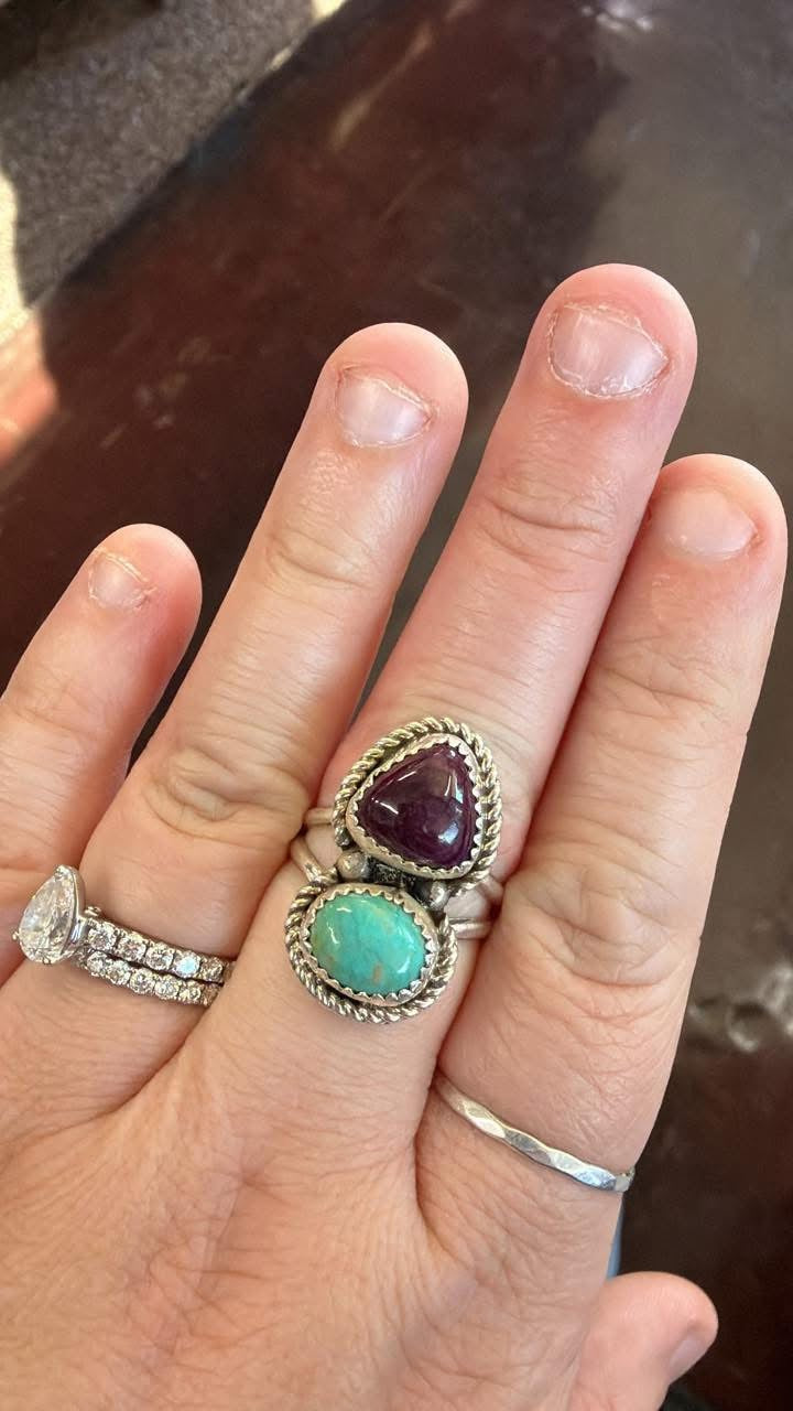 Purple Spiny and Kingman Ring