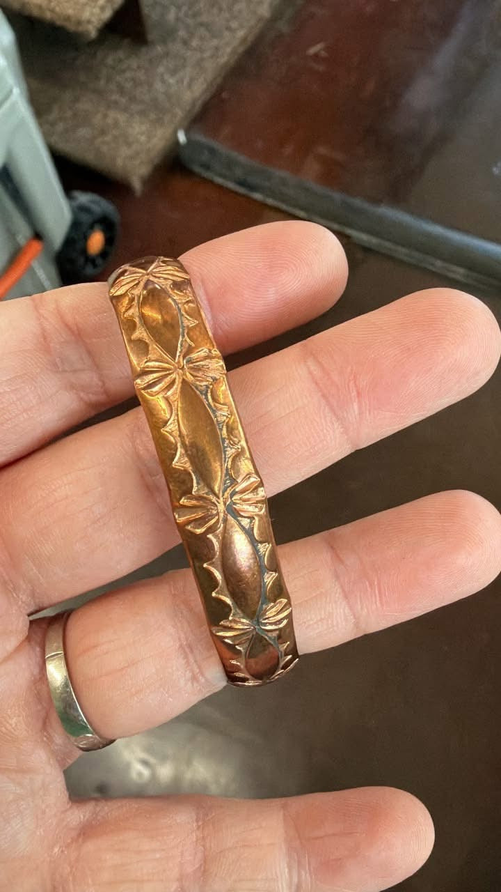 Copper Stamped Cuff