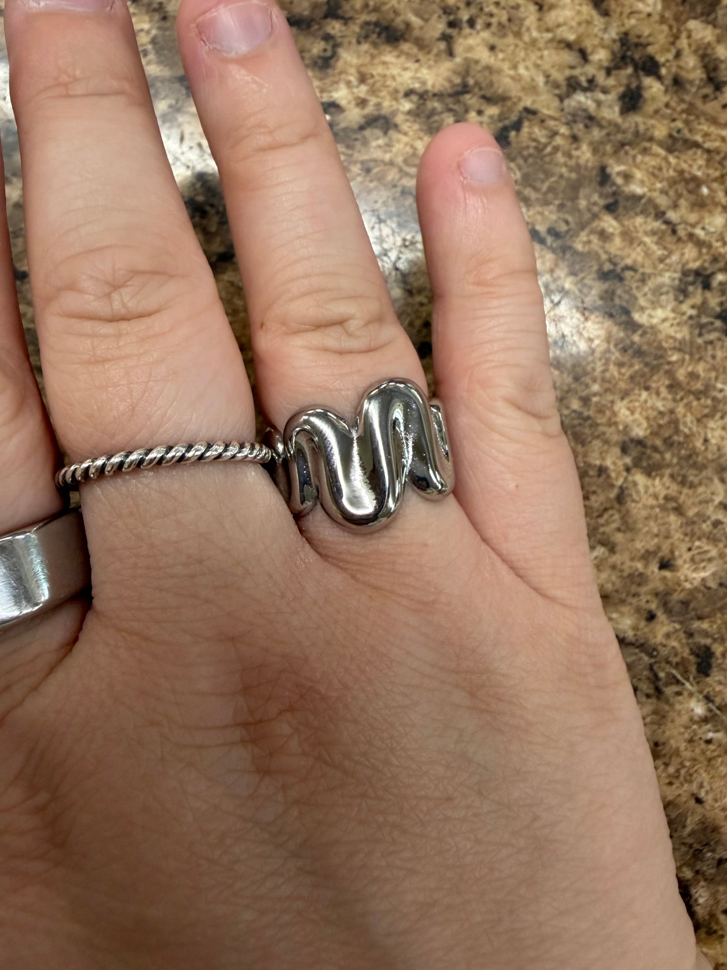 Silver Wave Ring