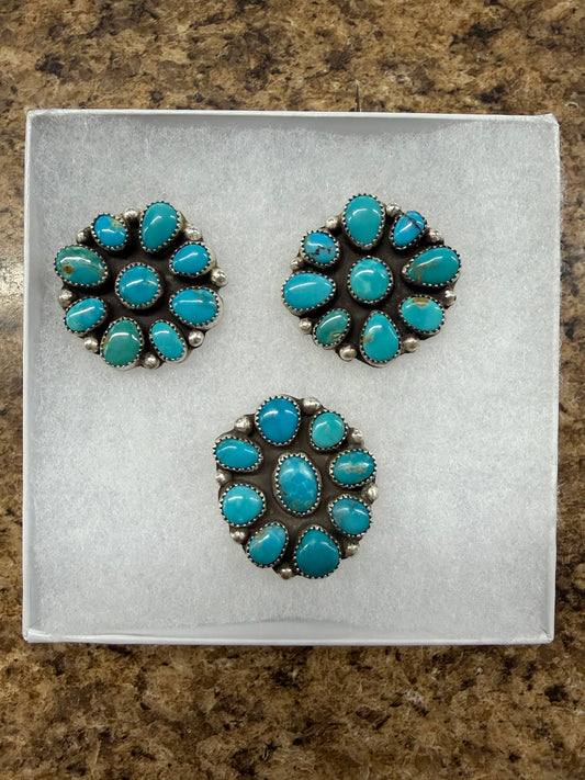 Ring and Earring Cluster Set