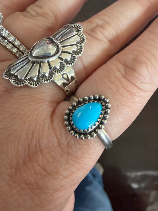 Kingman Teardrop Ring