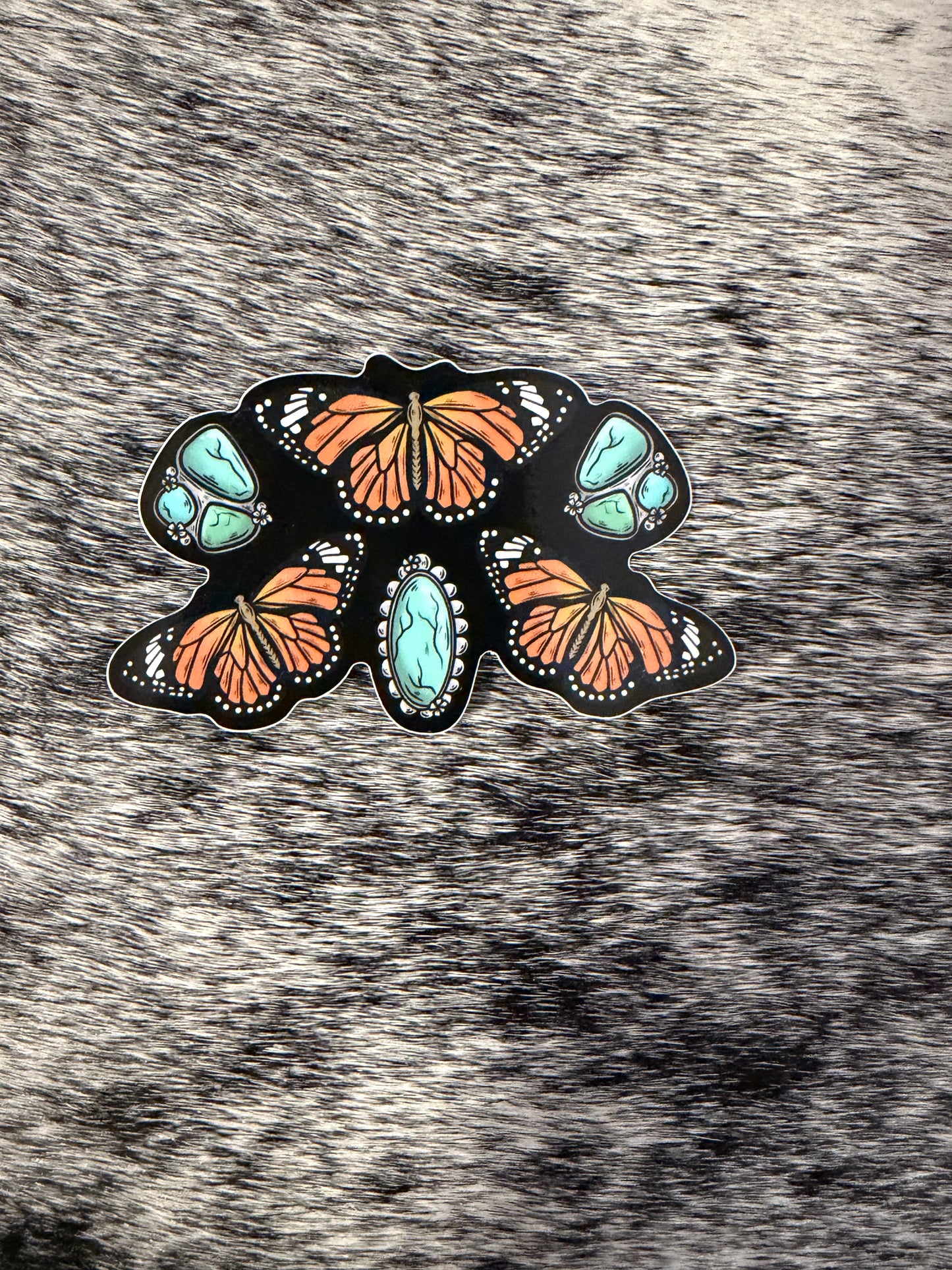 Monarch + Turquoise Sticker