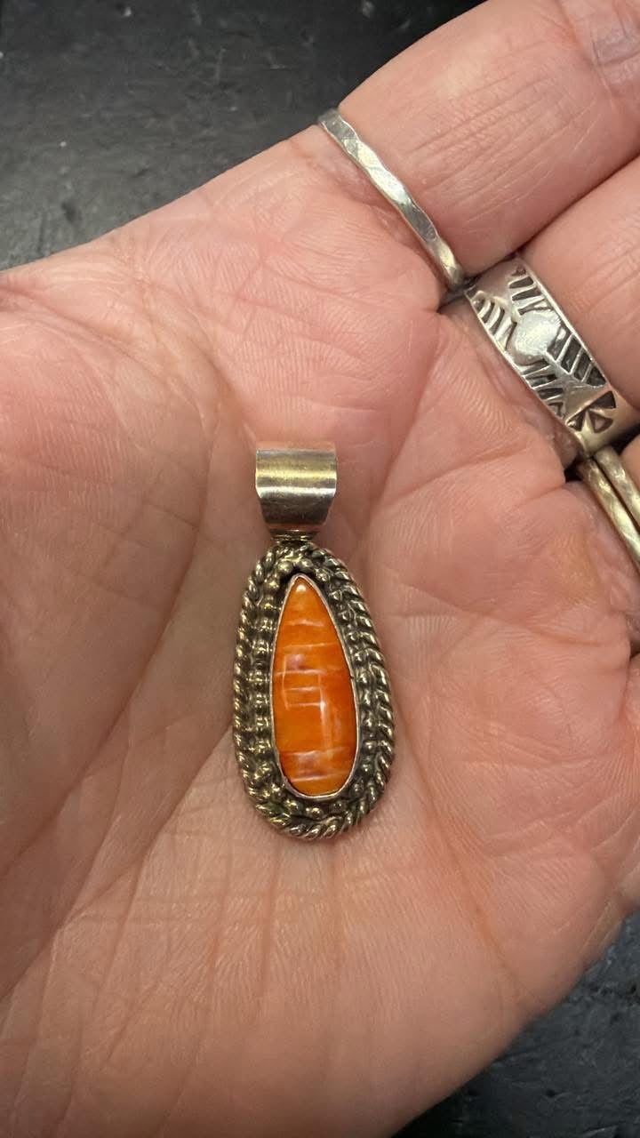 Orange Spiny Pendant