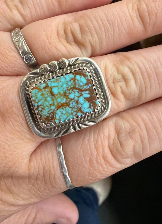 Mine #8 rectangle ring