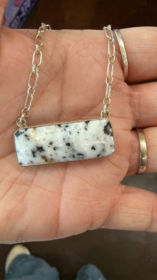 White Buffalo Bar Necklace