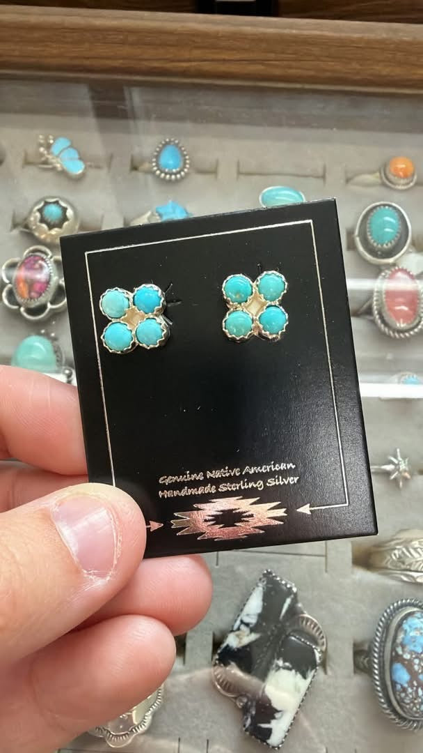 Four Turquoise studs