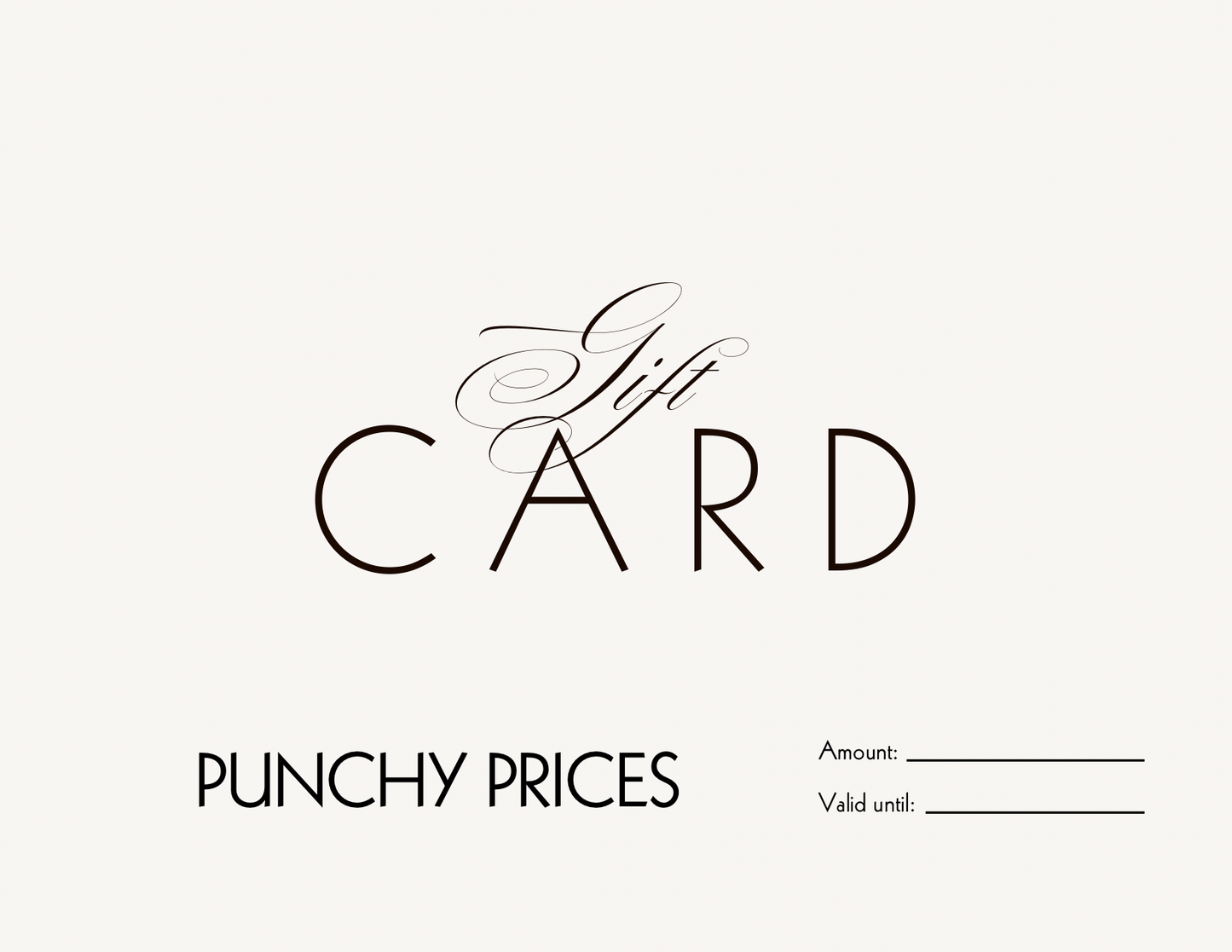 Punchy Prices Gift Card